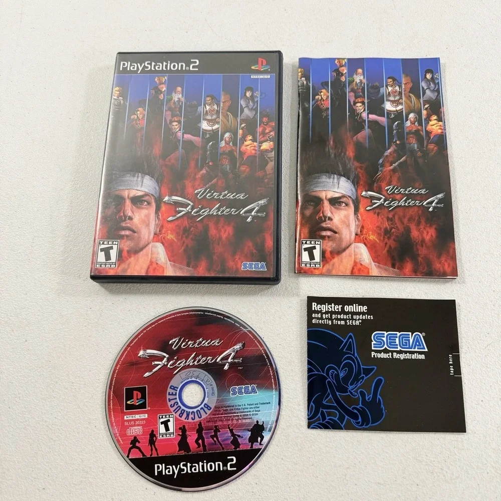 Virtua Fighter 4 (Sony PlayStation 2 PS2, 2002) CIB Complete W/ Reg Card‎ TESTED